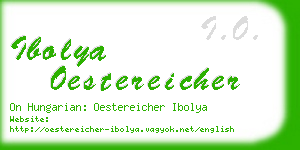 ibolya oestereicher business card